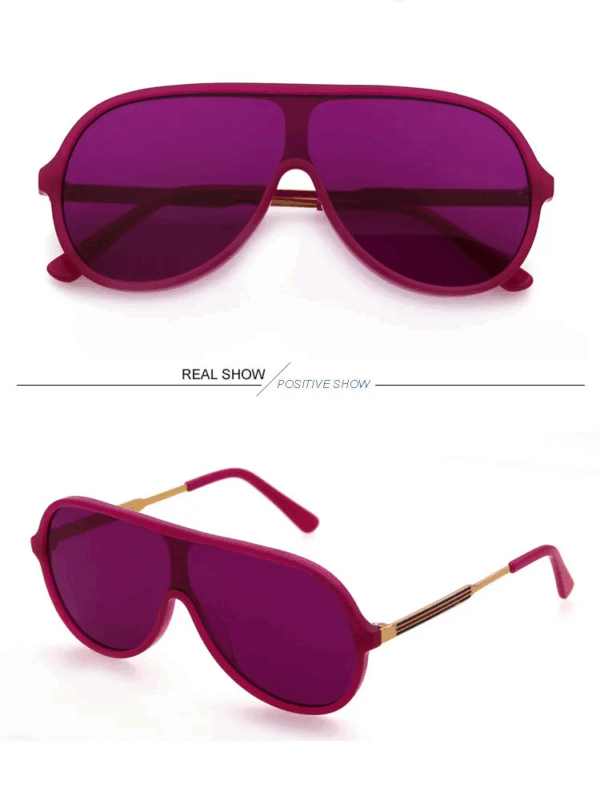 Italia diseño polarizado CE marco transparente gafas de sol para mujer - Image 2