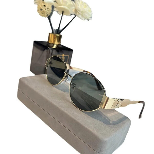 2024 New Metal Face Oval Retro Small Box Tan Sunglasses Cat&apos;s Eye Sunglasses Women&apos;s High Sense Personalized Fashion Sunglasses - Image 10